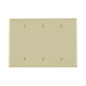 Leviton Midsized Blank Wallplates Ivory Nylon