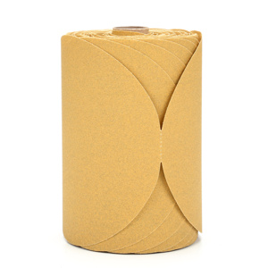 3M Paper Disc Rolls Gold<multisep/>Yellow 6 in 120 Paper Stikit™ 216U PSA