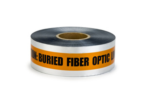 3M Detectable Buried Barricade Tape Orange 6 in x 1000 ft CAUTION BURIED FIBER OPTIC LINE BELOW