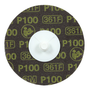 3M 361F Abrasive Discs Maroon 3 in P100 Aluminum Oxide Roloc™