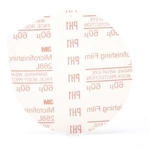 3M Microfinishing Film Discs Black 5 in 60 um Aluminum Oxide 268L PSA