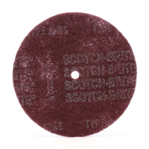 3M Abrasive Discs Maroon 6 in Very Fine Aluminum Oxide Scotch-Brite™ Hook and Loop