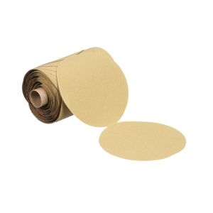 3M Abrasive Disc Rolls Gold 5 in P100 Aluminum Oxide Stikit™ 236U PSA
