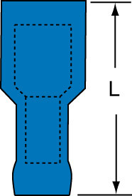 3M Female Insulated Disconnects 16 - 14 AWG Interlocking Barrel Yellow Nylon