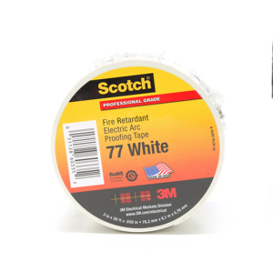 3M 77 Series Fire-retardant / Arc Proofing Electrical Tape 3 in x 20 ft 30 mil Gray