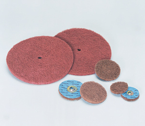 3M Buff and Blend Wheels Maroon 2 in Coarse Aluminum Oxide Standard Abrasives™ GP Metal Button