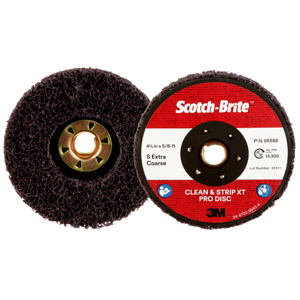3M Clean and Strip Discs Purple 4-1/2 in Extra Coarse Silicone Carbide Scotch-Brite™ XT Pro Quick Change 5/8 in