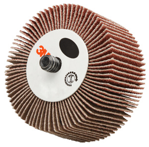 3M Flap Wheels Brown 1-1/2 in 80 Aluminum Oxide 244D Center Hole