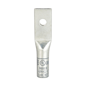 3M Standard Barrel Compression Lugs #10 1 Hole Gray 4 AWG