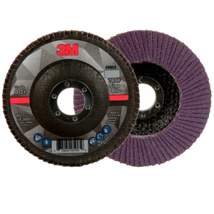 3M Flap Discs Purple 4-1/2 in 80 Ceramic 769F Finesse-it™ Center Hole 7/8 in