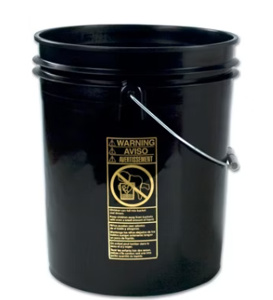 5 Gallon Buckets HDPE Black
