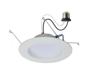 Satco Products Recessed LED Downlights 120 V 9 W 5 in<multisep/> 6 in 2700/3000/3500/4000/5000 K White Dimmable 800 lm