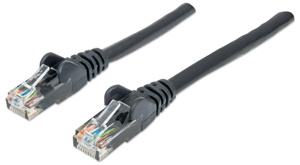 Intellinet Network Solutions Cat6 Riser Patch Cords Unshielded RJ45, Booted 3 ft 26/4PR Black