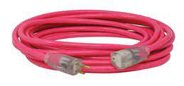 Southwire SJTW Extension Cords 15 A 125 V 12/3 100 ft Neon Pink Straight 5-15P/5-15R