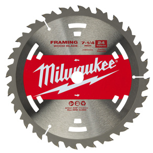 Milwaukee Wood Cutting Circular Saw Framing Blades 7.25 in 0.063 in 5/8 in