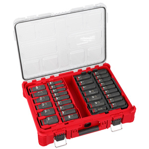 Milwaukee SHOCKWAVE™ Impact Duty™ PACKOUT™ Metric/SAE Socket Sets Deep 1/2 in 31 Piece 6 Point