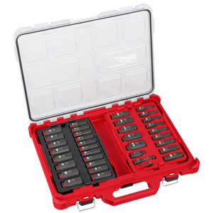 Milwaukee SHOCKWAVE™ Impact Duty™ PACKOUT™ Metric/SAE Socket Sets Deep 3/8 in 36 Piece 6 Point