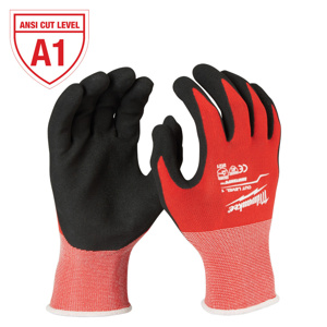 Milwaukee Cut Level 1 Nitrile Dipped Gloves Medium Red<multisep/>Black Cut 1