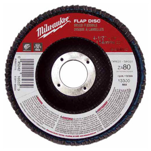 Milwaukee Coated Flap Discs 4.5 in Coarse Zirconia Alumina 60