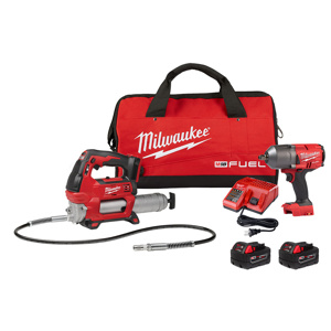 Milwaukee M18™ FUEL™ 2-Tool Combination Kits Grease Gun and High Torque Impact Wrench Cordless 18 V