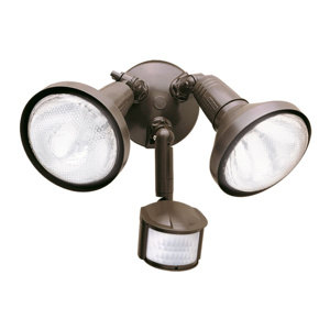 Cooper Lighting Solutions MS185R Series Twin-head Floodlights with Motion Sensor 200 W PAR38
