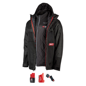 Milwaukee M12™ GRIDIRON™ Work Shell and AXIS™ Heated Jacket Layering Systems 3XL Black Mens