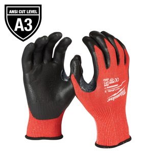 Milwaukee Cut Level 3 Nitrile Dipped Gloves Red<multisep/>Black