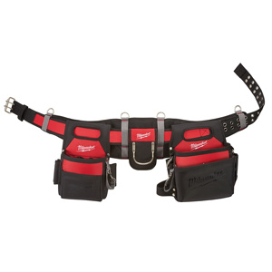 Milwaukee Padded Work Belts 29 Pocket Nylon Black, Red