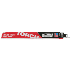 Milwaukee The TORCH™ SAWZALL® Cast Iron NITRUS CARBIDE™ Reciprocating Saw Blades 7 TPI 9 in Cast Iron