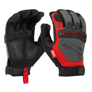 Milwaukee SMARTSWIPE™ Demolition Gloves Small Gray<multisep/>Red<multisep/>Black Armortex®, Leather