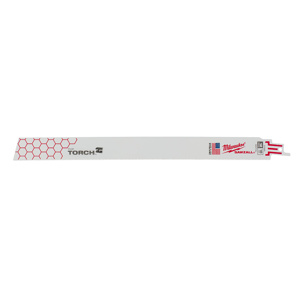Milwaukee SAWZALL® Reciprocating Saw Blades 25 Piece 18 TPI 12 in Rigid Conduit, Strut Demo