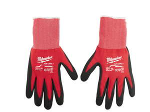 Milwaukee Cut Level 1 Nitrile Dipped Gloves Red<multisep/>Black