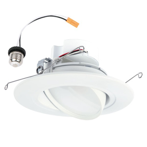 Cooper Lighting Solutions RA Recessed LED Downlights 120 V 5 in<multisep/> 6 in 2700/3000/3500/4000/5000 K White Dimmable 600/900 lm
