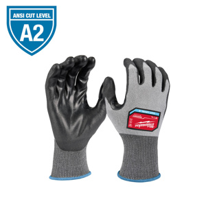 Milwaukee SMARTSWIPE™ Polyurethane-dipped Gloves Large Black/Gray Nitrile, Polyethylene, Polyurethane