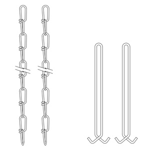 Lithonia HC Series V-hanger with Jack Chain Comes in Pair
