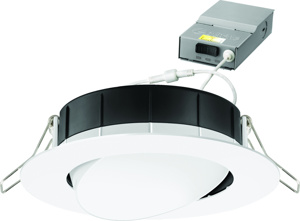 Lithonia WF4 Recessed LED Downlights 120 V 10 W 4 in 3000/4000/5000 K Matte Black Dimmable 707/780/759 lm