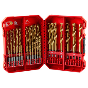 Milwaukee SHOCKWAVE™ Impact Duty™ RED HELIX™ Titanium Drill Bit Sets 29 Piece Titanium Coated Titanium