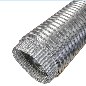 Builder's Best V331 PRO Series Semi-rigid Flexible Double Crimped End Duct 4 in 8 ft