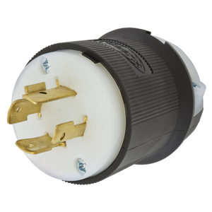 Hubbell Wiring Straight Locking Plugs 20 A 480 V 3P4W L16-20P Insulated EdgeConnect™ Twist-Lock® Insulgrip® Dry Location