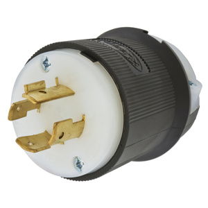 Hubbell Wiring Straight Locking Plugs 20 A 250 V 3P4W L15-20P Insulated EdgeConnect™ Twist-Lock® Insulgrip® Dry Location