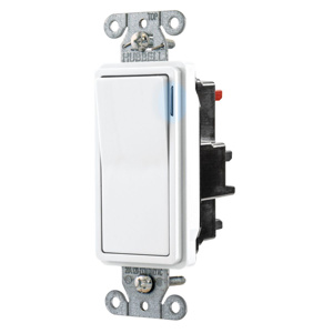 Hubbell Wiring SPST Rocker Light Switches 20 A 120/277 V <em class="search-results-highlight">EdgeConnect</em>™ Style Line® DS120 White