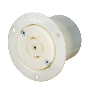 Hubbell Wiring Locking Flanged Receptacles 20 A 120/208 V 4P5W L21-20R EdgeConnect™ Twist-Lock® Insulgrip®