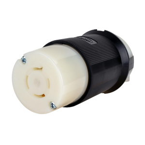 Hubbell Wiring Straight Locking Connectors 20 A 250 V 3P4W L15-20R Insulated EdgeConnect™ Twist-Lock® Insulgrip® Dry Location