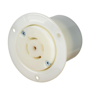 Hubbell Wiring Locking Flanged Receptacles 20 A 277/480 V 4P5W L22-20R EdgeConnect™ Twist-Lock® Insulgrip®