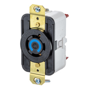 Hubbell Wiring Locking Single Receptacles 20 A 250 V 3P4W L15-20R EdgeConnect™ Twist-Lock®