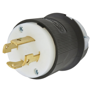 Hubbell Wiring Straight Locking Plugs 30 A 250 V 3P4W L15-30P Insulated EdgeConnect™ Twist-Lock® Insulgrip® Dry Location