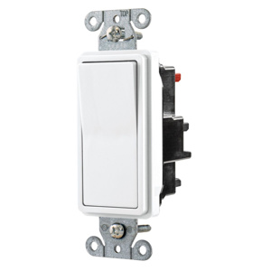 Hubbell Wiring 3-Way, SPST Rocker Light Switches 15 A 120/277 V EdgeConnect™ Style Line® DS315 No Illumination White