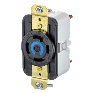 Hubbell Wiring Locking Single Receptacles 30 A 250 V 3P4W L15-30R EdgeConnect™ Twist-Lock®