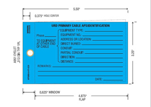 Electromark APS Underground Distribution Tags Polyester