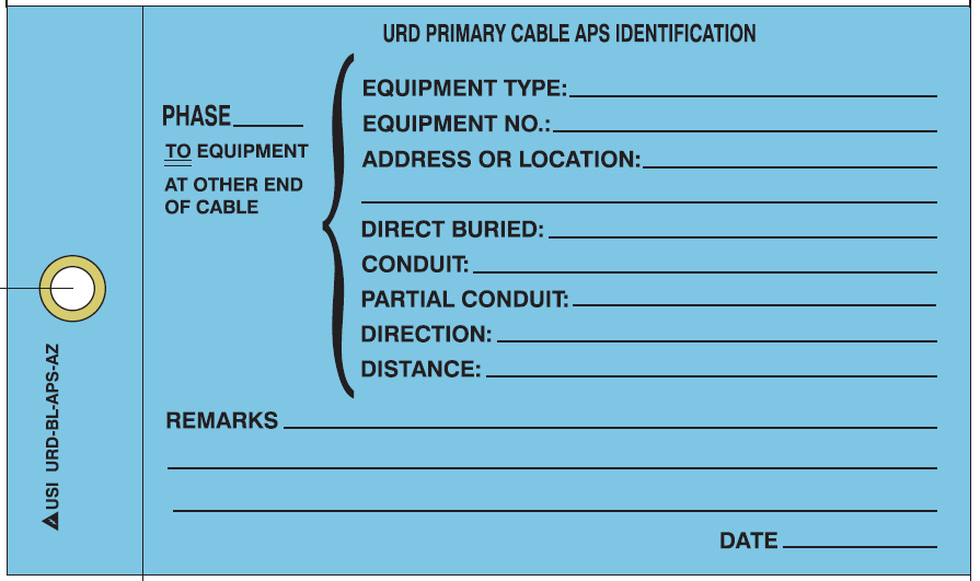Uticom Systems | Uticom Systems APS URD Cable Marking Tag Kits PVC Blue ...